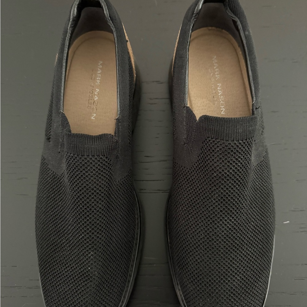 Mark Nason Men's Black Mesh Loafers